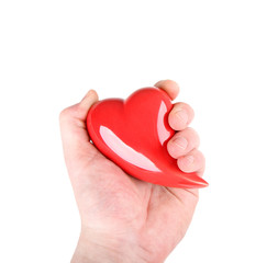 Fototapeta premium Herz in Hand / festhalten / beschützen
