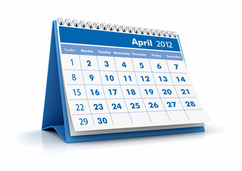 Calendario 2012. Abril