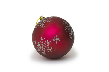 Traditional Christmas ball isolated on white background