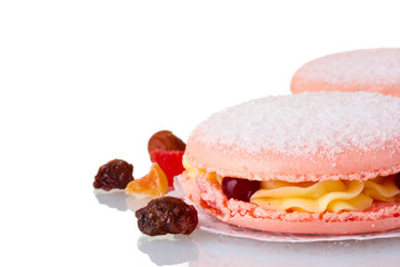 Two cakes isolated on white