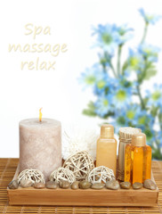 Spa massage concept background.