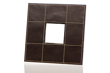 Leather picture frame