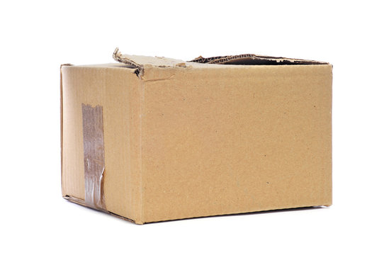 worn cardboard box