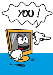 ordinateur personnage informatique communication