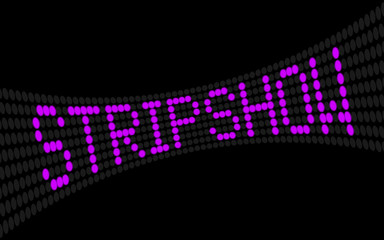 Obraz premium led lauftext stripshow I