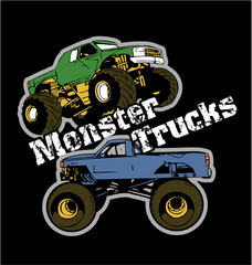 Monster trucks vector