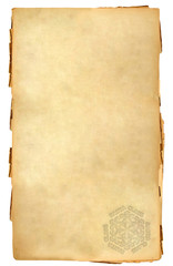 Vintage sheet of paper