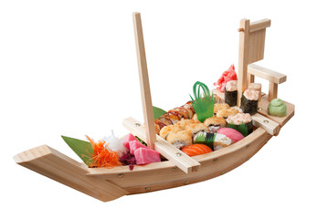 set of japanese sushi.