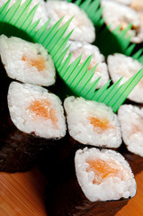 Japanese sushi  Roll made of Smoked fish