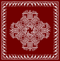 Obraz premium Folk Motif Desgin wall painting