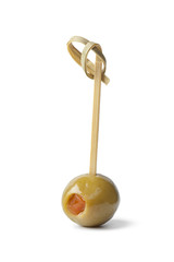 Green olive stuffed with pimento