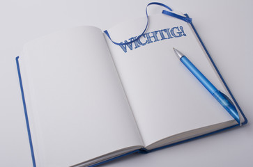 Notizbuch WICHTIG, blau