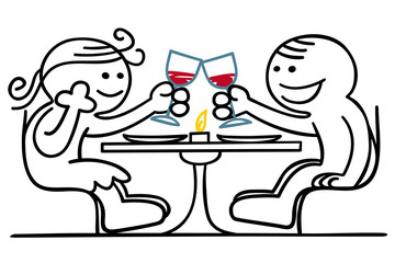 figur flirtet beim essen