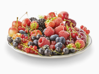 Assiette de fruits rouges