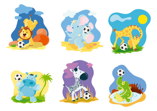 Fototapeta Animal soccers