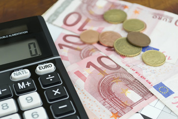 calculator and money