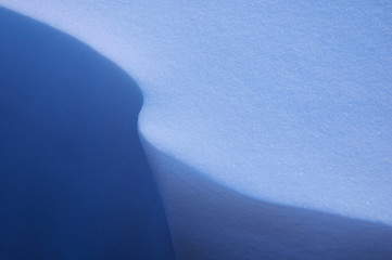 Close up of fresh snow background. Snow wave.