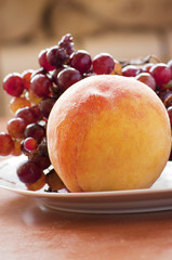 Grape and peach