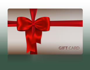 Gift card with red bow