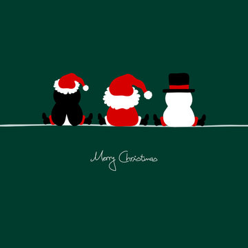 Penguin, Santa & Snowman