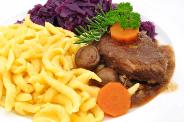 Spätzle, Fleisch