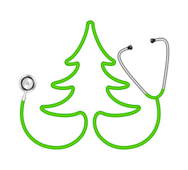 Stethoscope in shape of tree