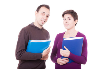 Couple of Students on White