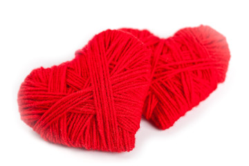 two red thread hearts