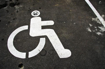 invalid car sign on asphalt