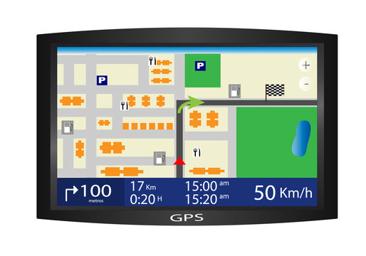 Vector de un navegador GPS
