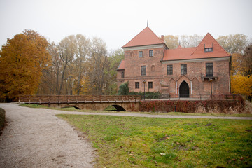 Obraz premium Gothic castle in Oporow, Poland
