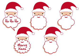 santa beard frames, vector