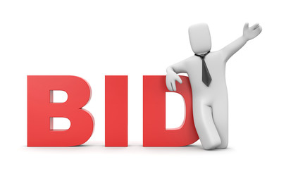 Bid. Business concept