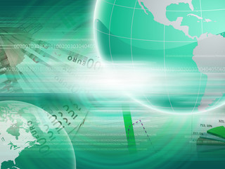 Obraz premium Global financial color charts and graphs