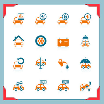 Car service icons | In a frame series