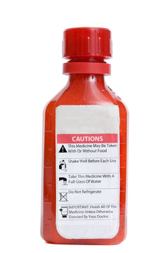 Medicine Bottle With Warning Labels