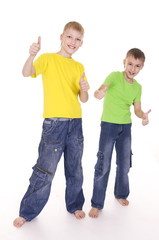 two boys standing