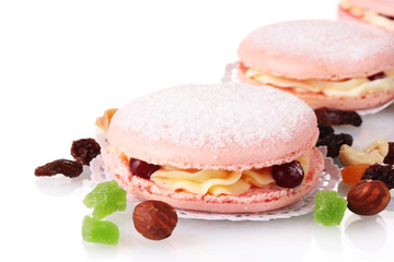 Two cakes isolated on white