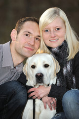 twosome with dog