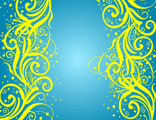 Abstract blue-yellow background
