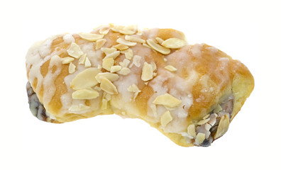 Bear claw pastry with almonds