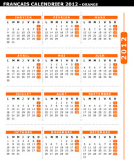 Français Calendrier 2012 - Orange