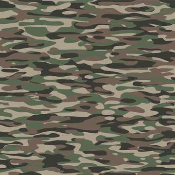 Camouflage textile pattern. Military camouflage textile pattern to use as a tile and to make endless surfaces or backgrounds. Illustration. Vector.