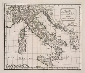 antique map of Italy