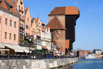 Naklejka premium The Crane in Gdansk Old Town