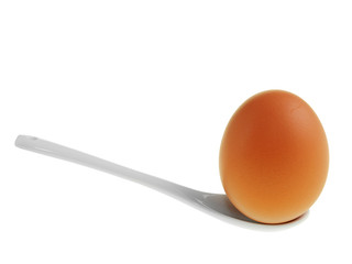 egg on a spoon