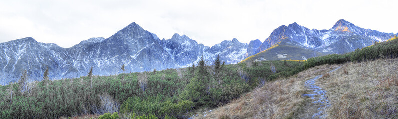 Panorama, High Tatras,Bielo Pleso, Slovakia - obrazy, fototapety, plakaty
