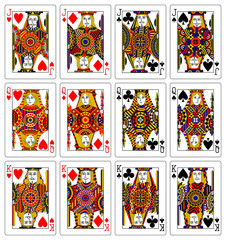 jacks queens kings playing cards 62x90 mm