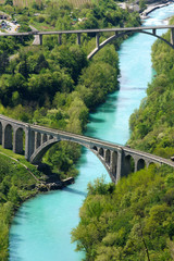 Stone bridge across the Soca River