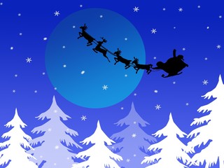 Fototapeta premium Santa`s sleigh